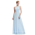 Starzz One Shoulder Chiffon Long Light Blue Formal Modèles de robes de demoiselle d'honneur ST000071-2